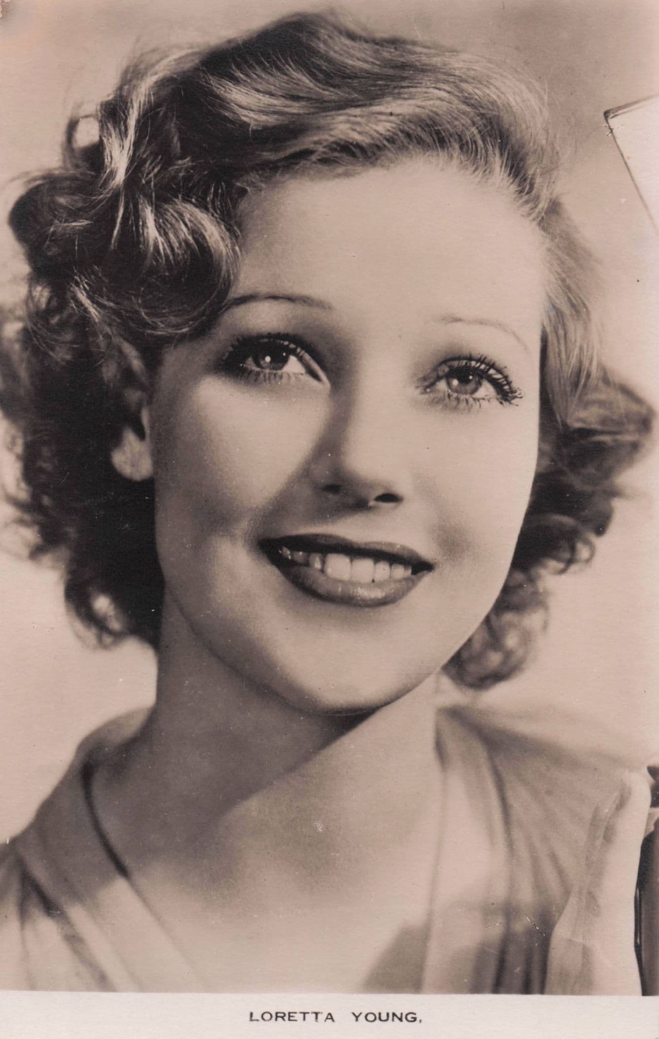 Loretta Young Actress Film Weekly Real Photo Postcard