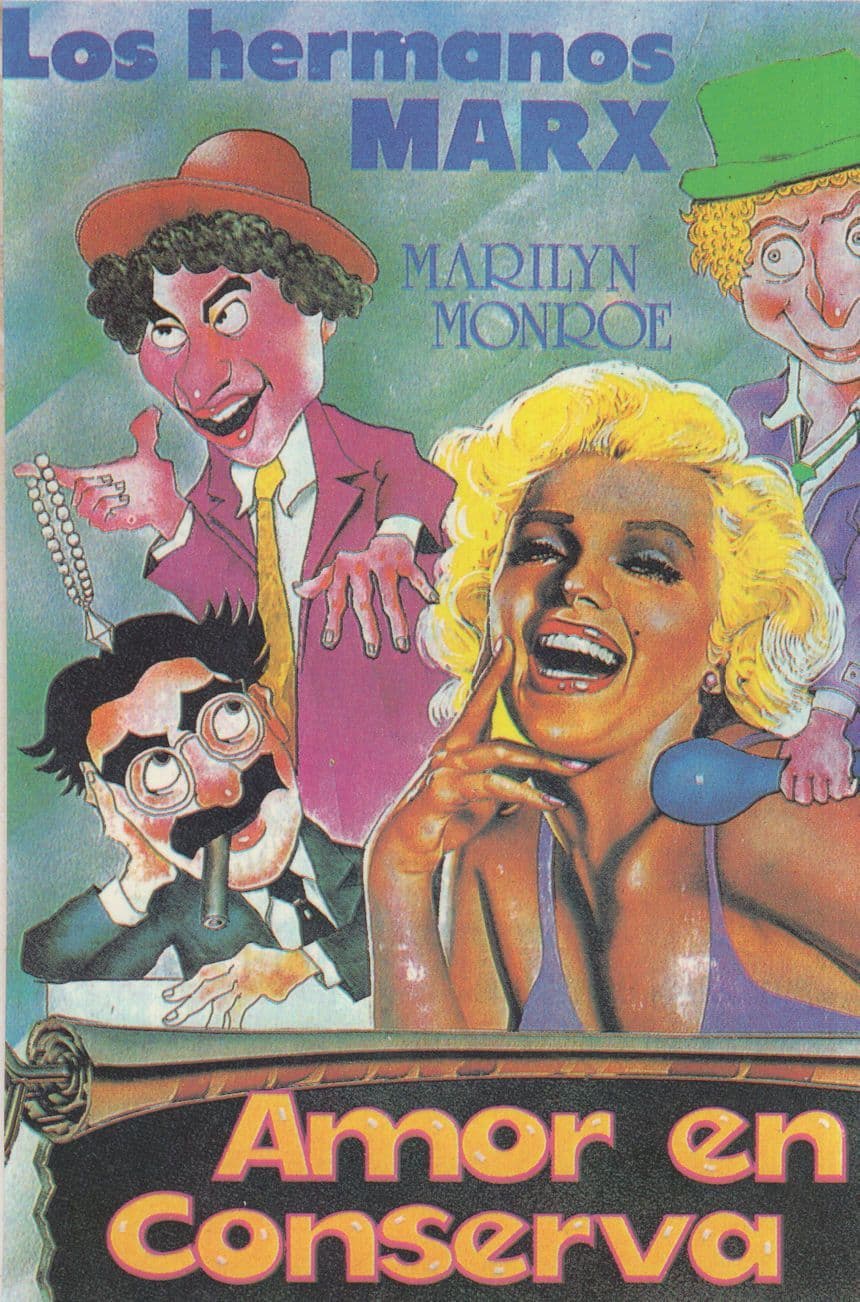 Los Hermanos Marx Brothers Marilyn Monroe Italian Film Postcard