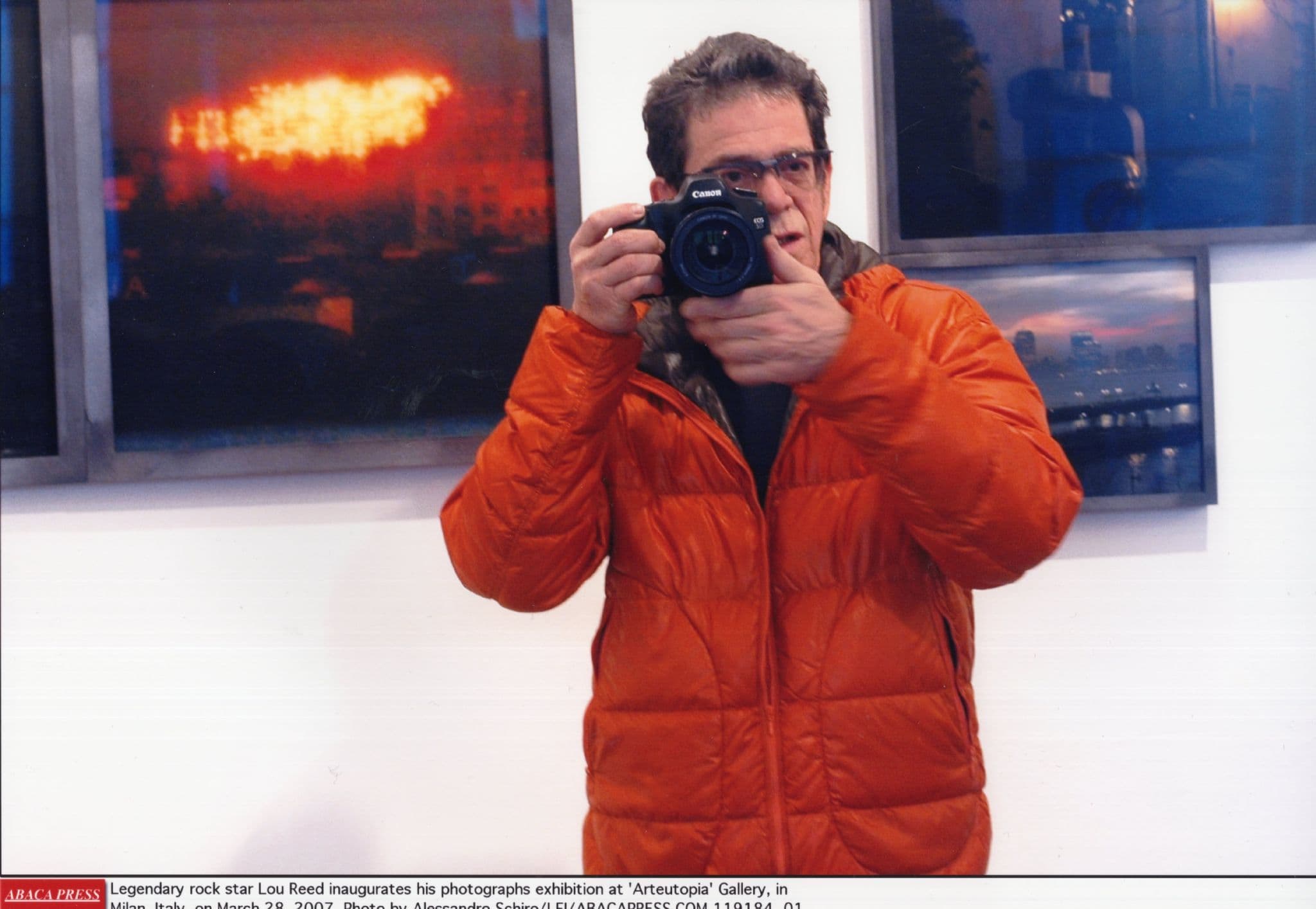 Lou Reed 2007 Italy Camera Photo Exhibition 10x8 PB French Press Photo