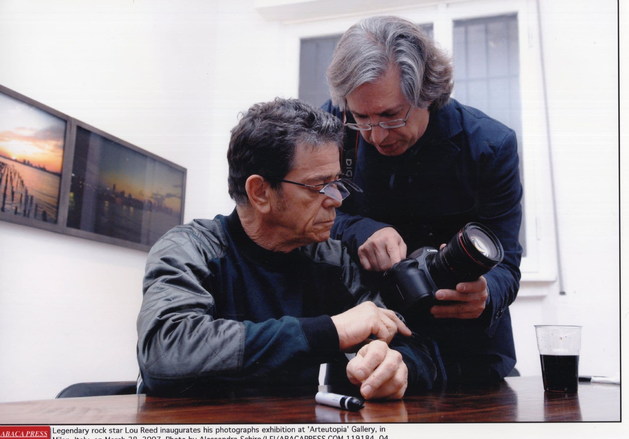 Lou Reed 2007 Milan Italy Camera Photo Exhibition 10x8 PB French Press Photo