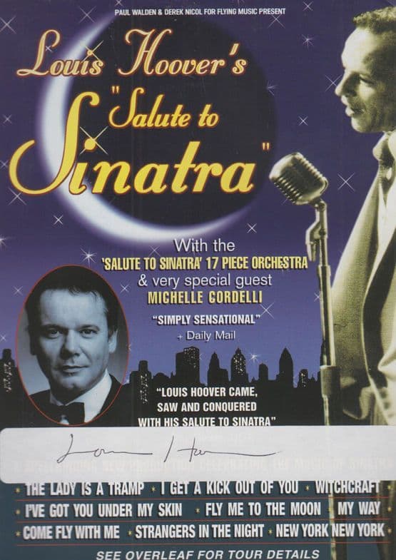 Louis Hoover Hand Signed Theatre Flyer
