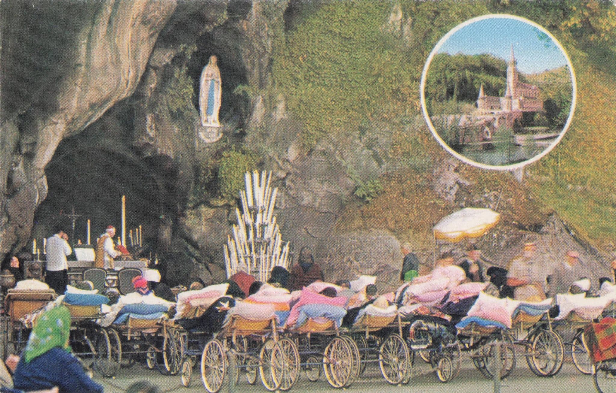 Lourdes Sick Before The Grotto Transportation French Postcard