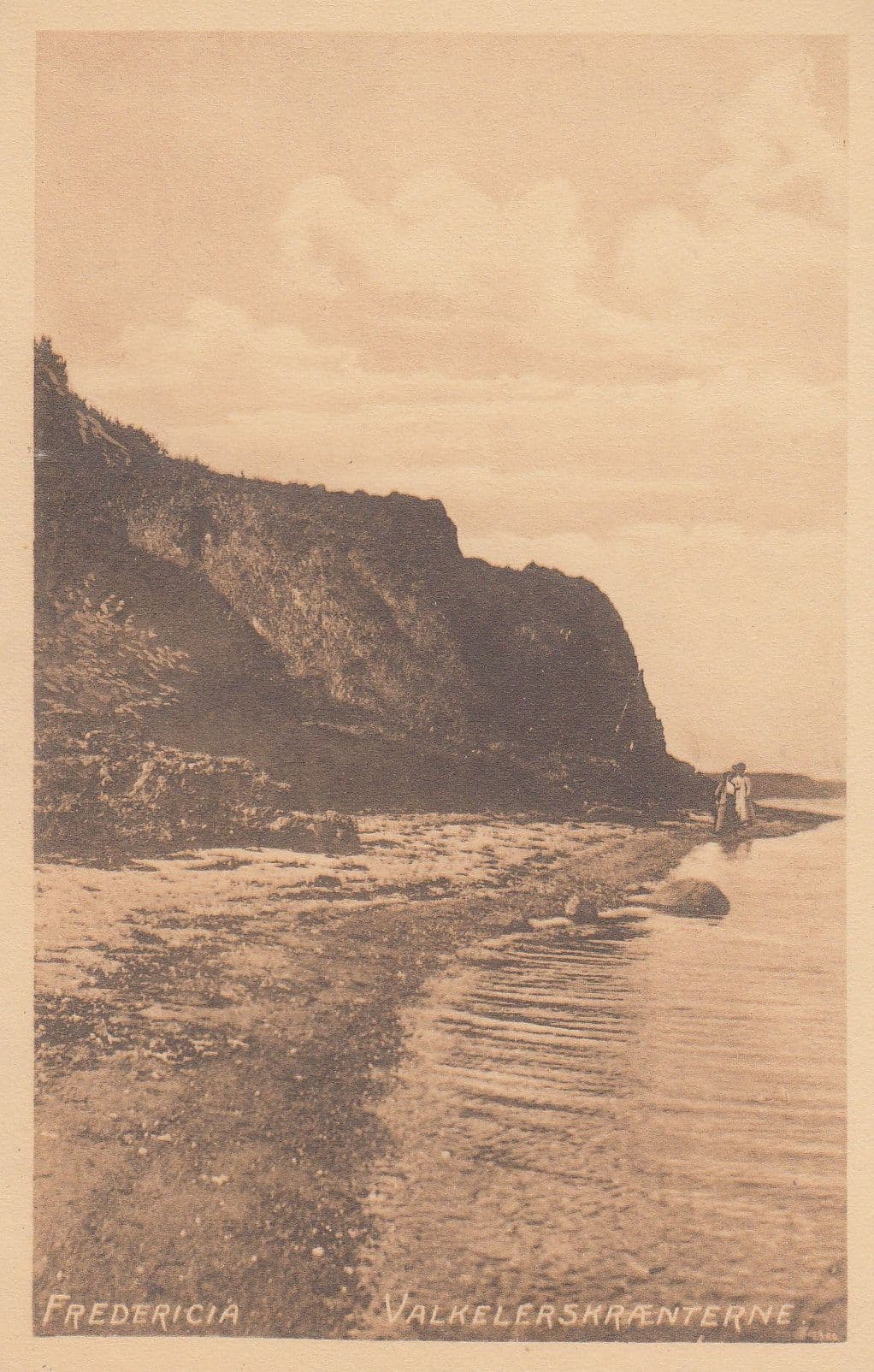 Lovers At Fredericia Valkelerskraenterne Denmark Antique Postcard