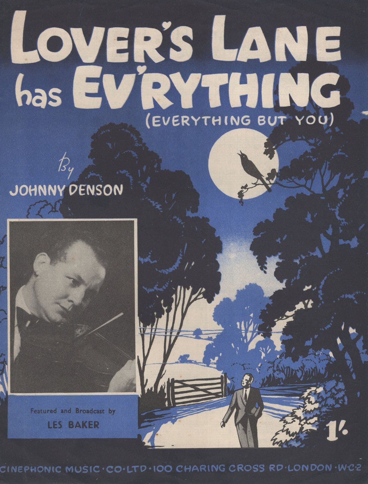 Lovers Lane Has Ev'rything Donald Peers Les Baker Sheet Music