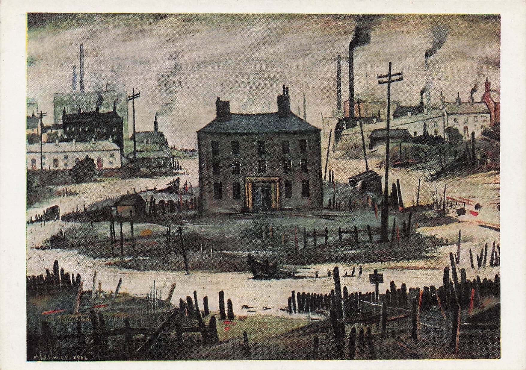 Lowry An Island City Art Gallery Manchester Painting Postcard