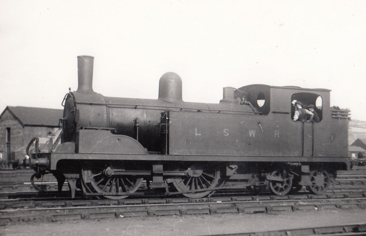LSWR Class 0-4-4T Lecos William Adams Train Old Photo