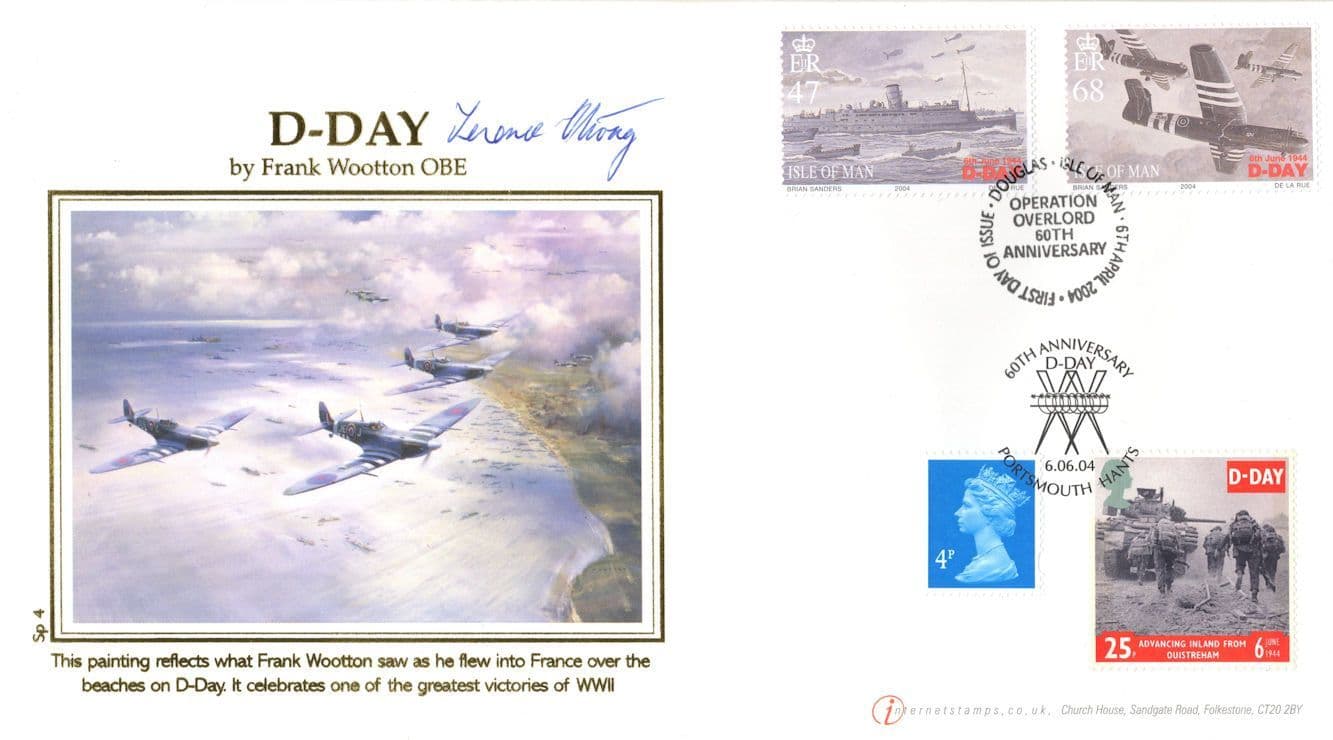 Lt Col Terence Otway D-Day Frank Wootton Painting WW2 Hand Signed FDC