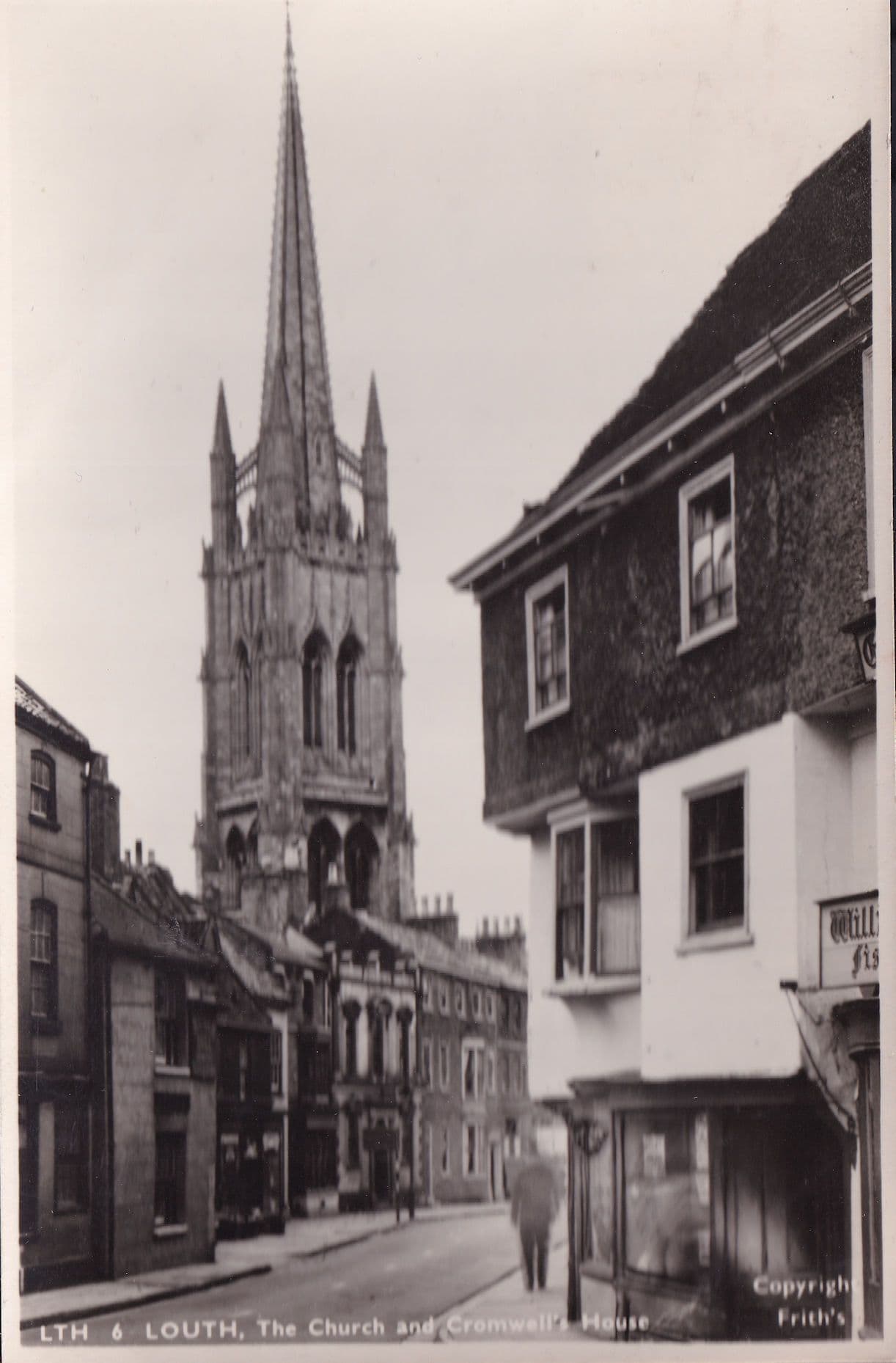 Lth Louth Oliver Cromwell's House Fish & Chips Lincolnshire RPC Postcard
