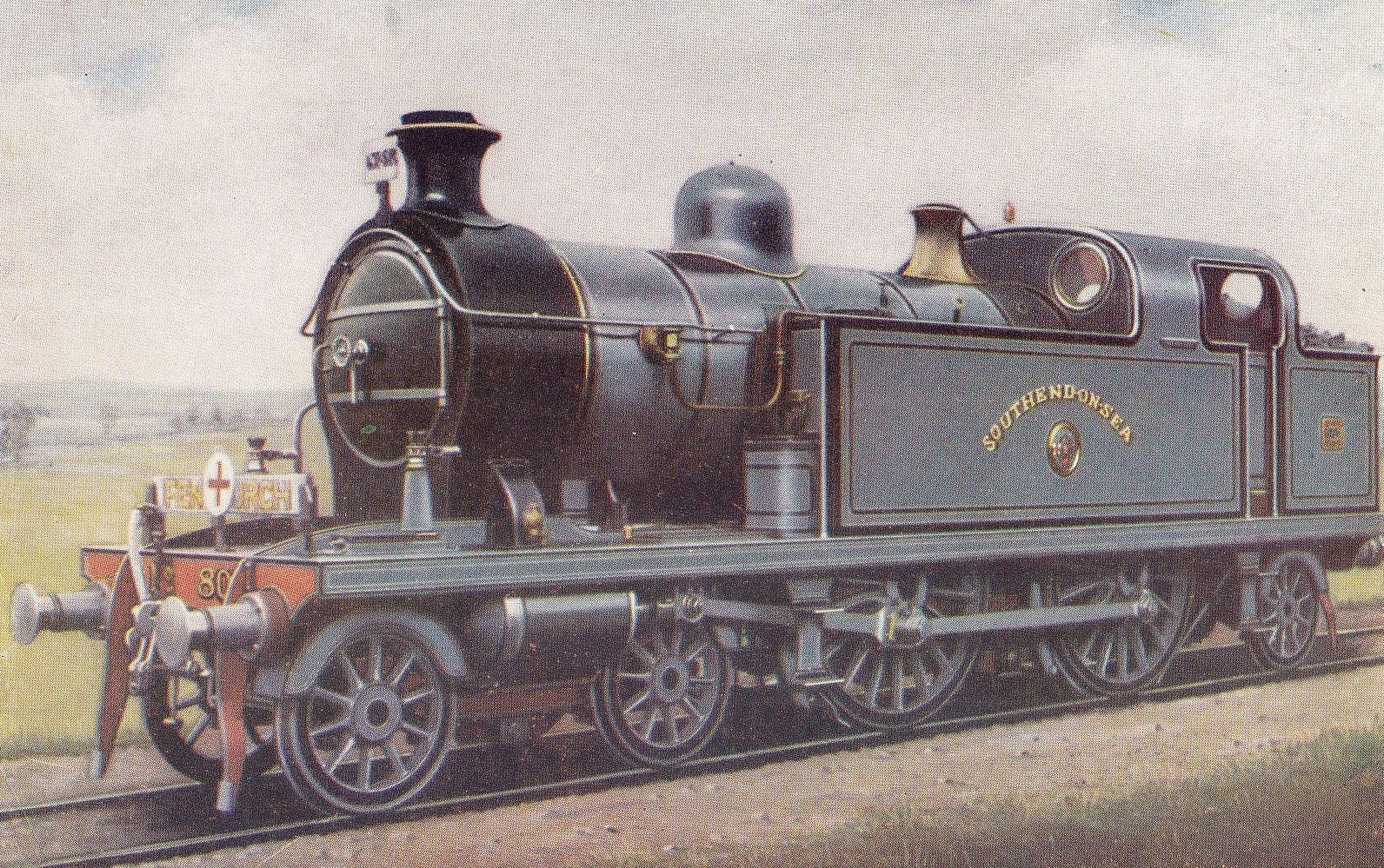 LTS 4-4-2T Class Southend On Sea 80 Train Shepherds Bush Railway Postcard
