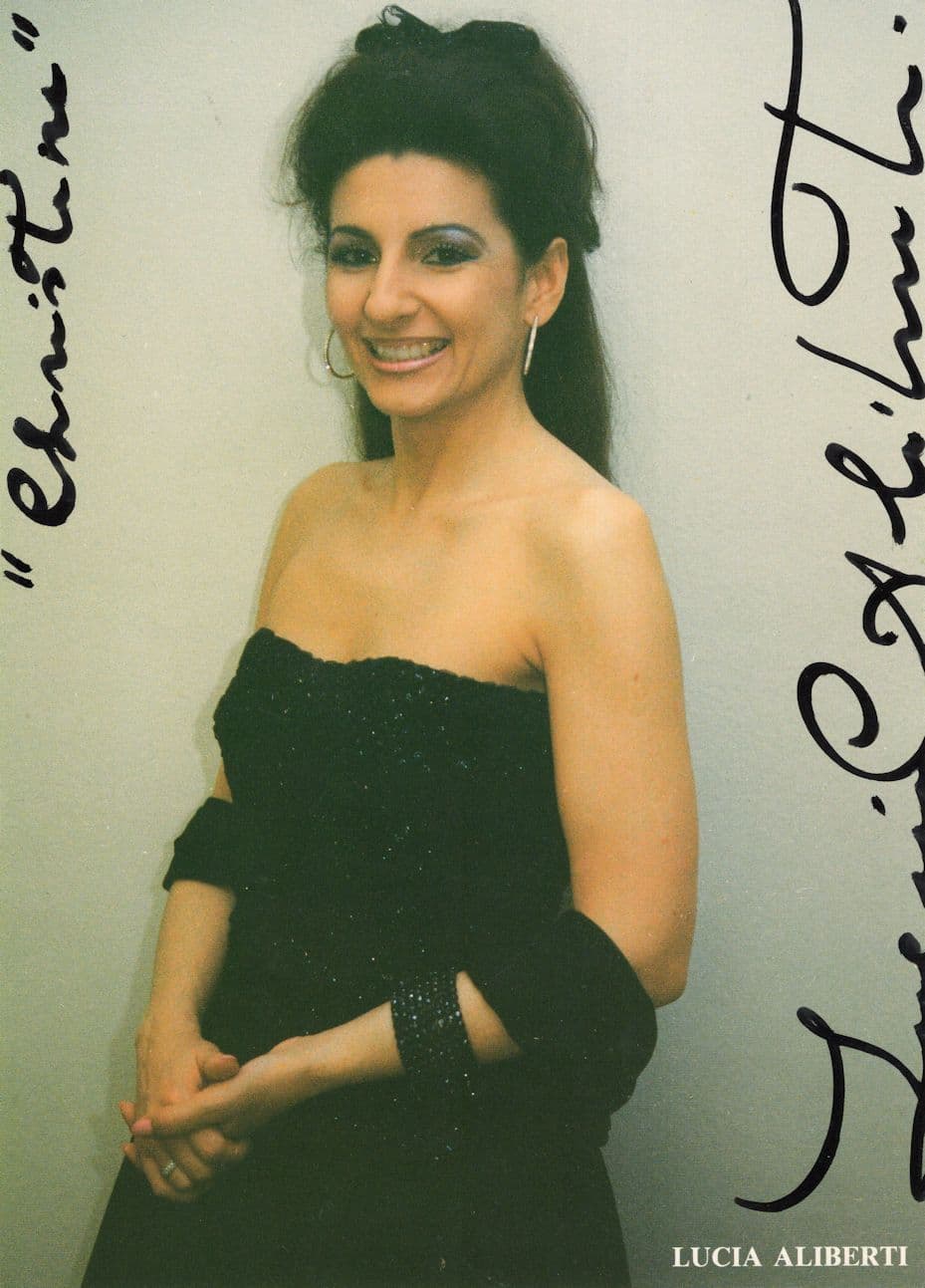 Lucia Aliberti Italian Opera Singer Large Hand Signed Photo