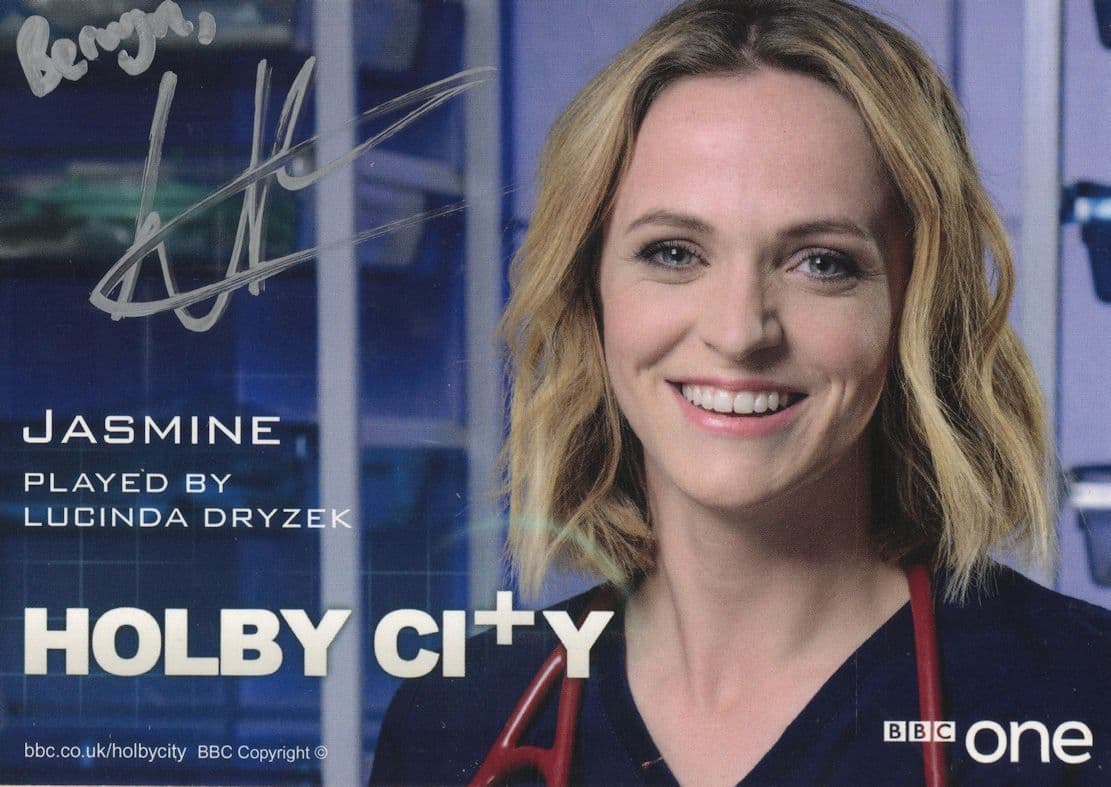 Lucinda Dryzek as Jasmine in Holby City Hand Signed Cast Card Photo