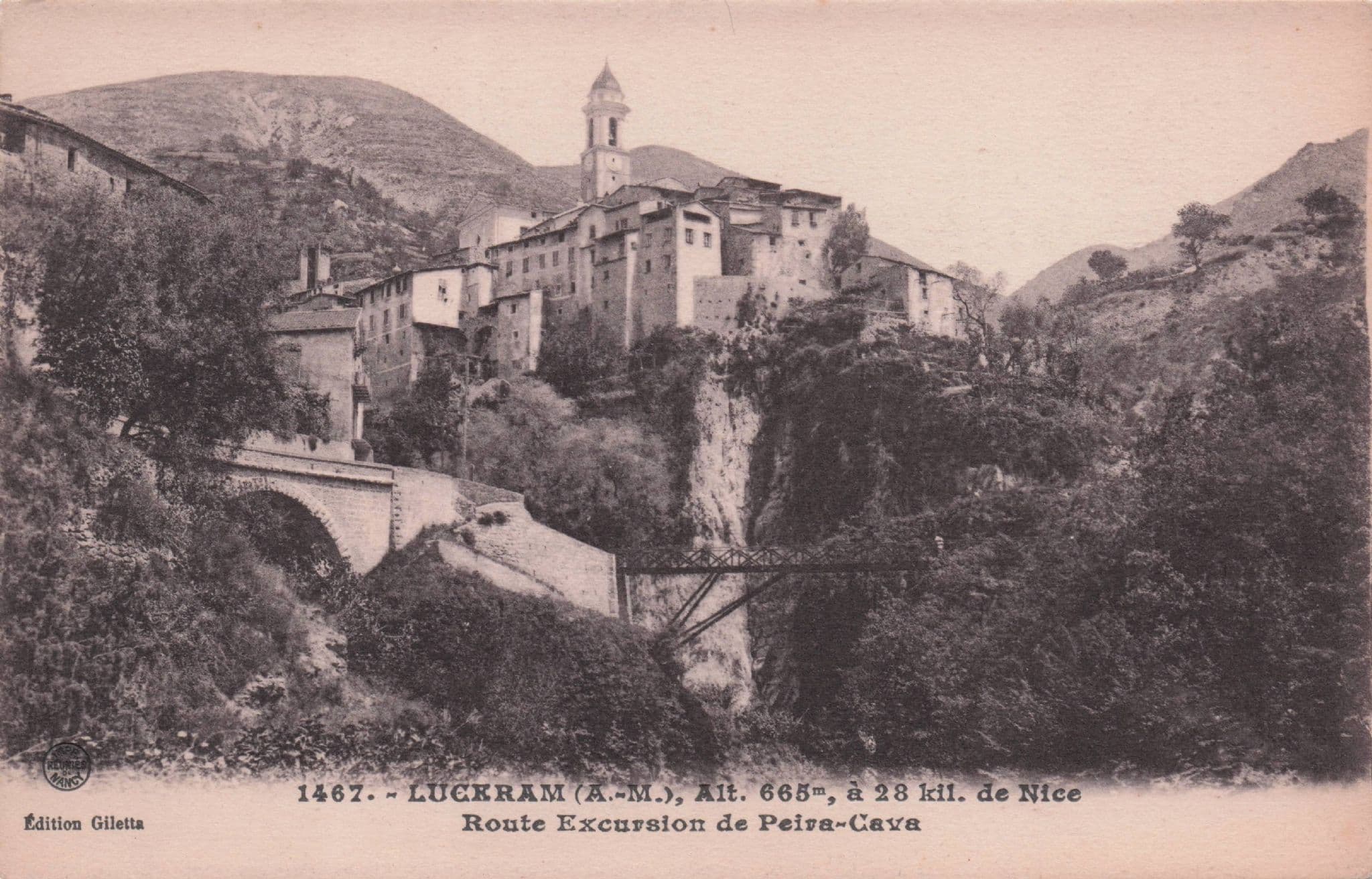 Luckram Route Excursion De Peiva Cava French Rare Old Postcard