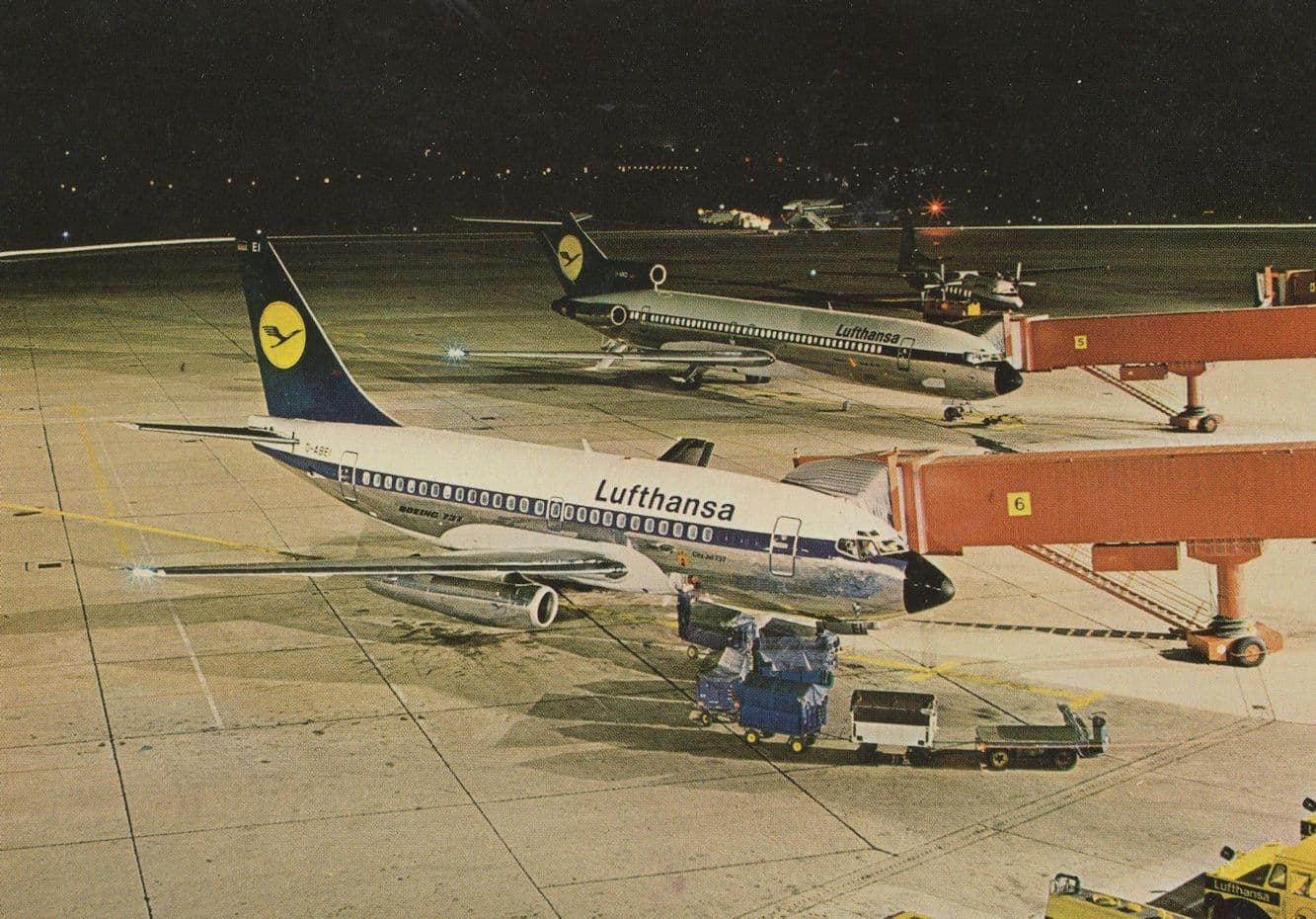 Lufthansa Plane at Hannover German Airport Postcard