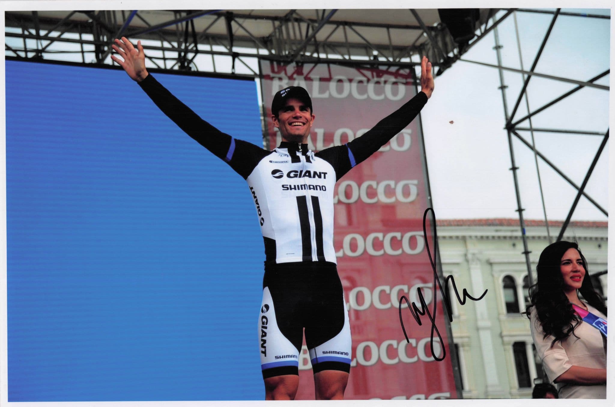 Luka Mezgec Slovenian Pro Cyclist 12x8 Cycling Large Hand Signed Photo