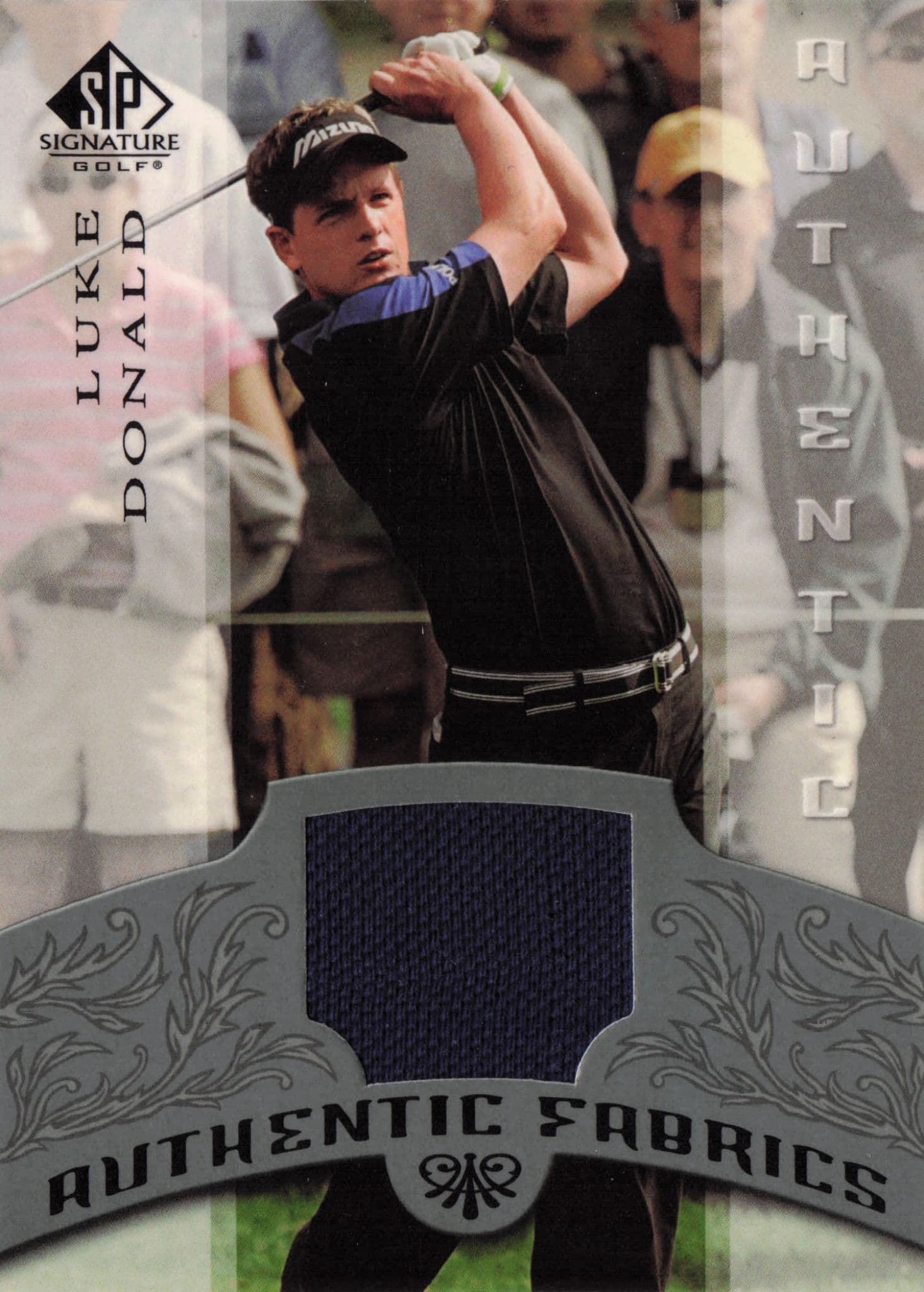 Luke Donald Authentic Fabrics 2005 SP Golf Upper Deck Worn Shirt Card