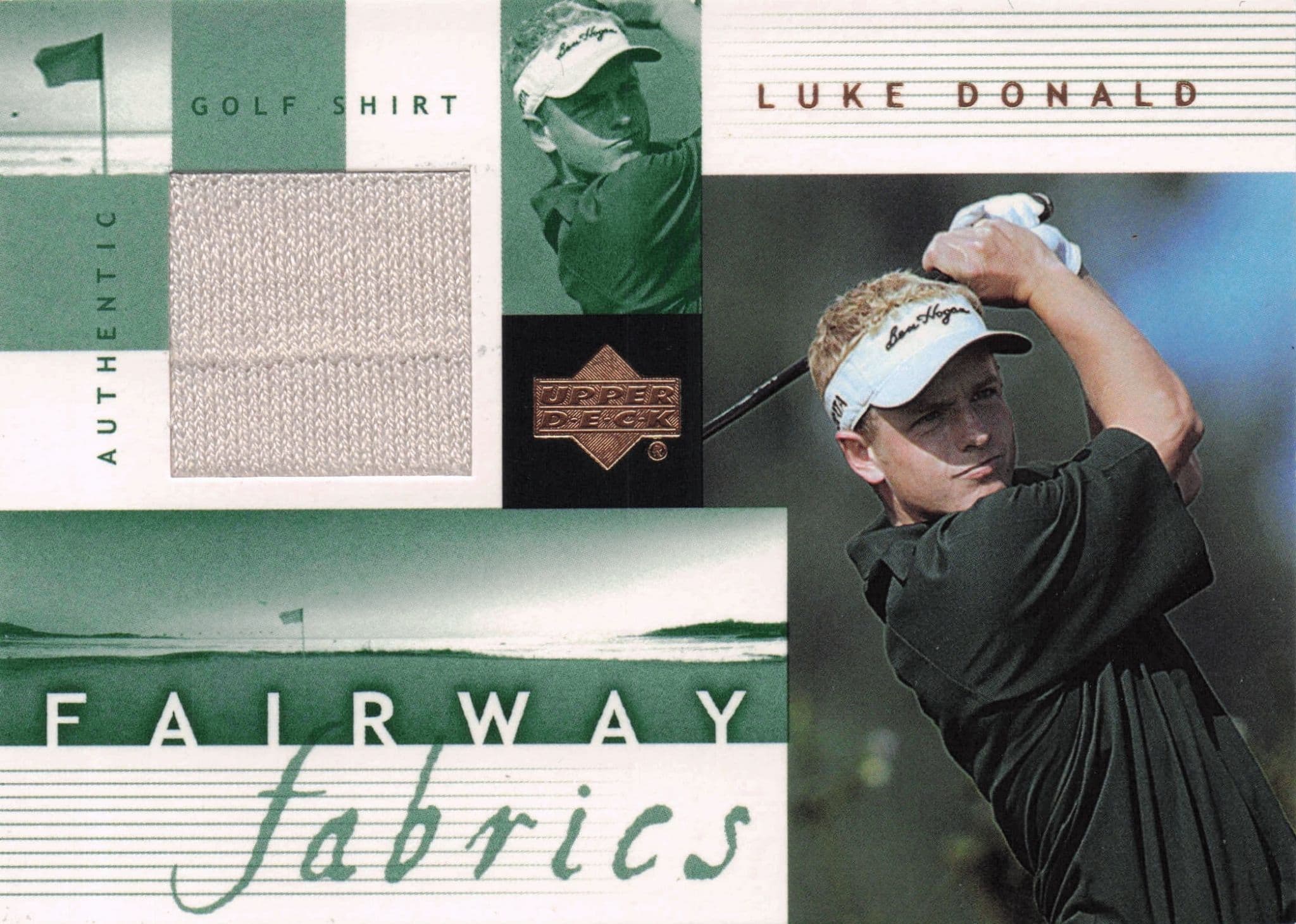 Luke Donald Fairway Fabrics 2002 Golf Upper Deck Real Worn Shirt Relic Card