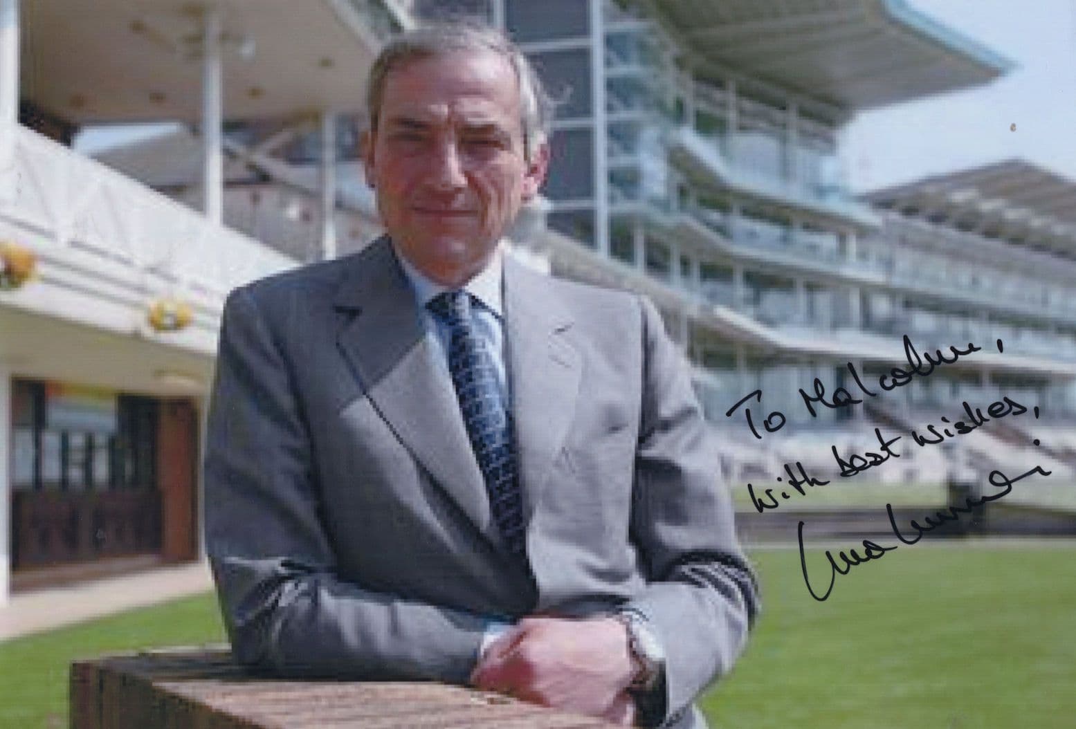 Luma Cumani Horse Racing Trainer Hand Signed Photo