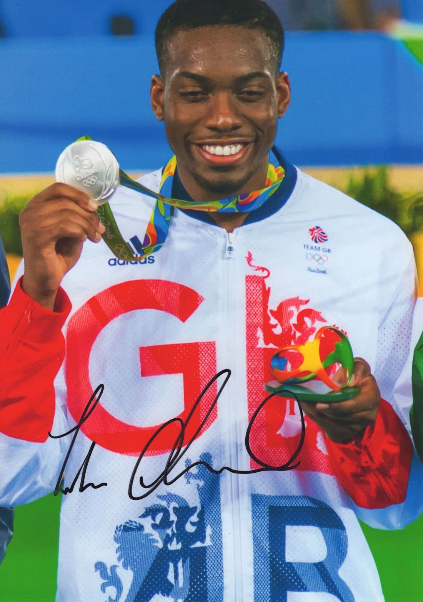 Lutalo Muhammad Taekwondo Olympic Games Giant 12x8 Signed Photo