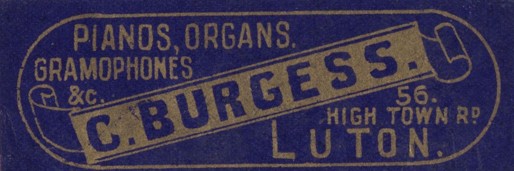 Luton Beds Old Piano Shop Mixed Colour Gramophone Advertising Ephemera