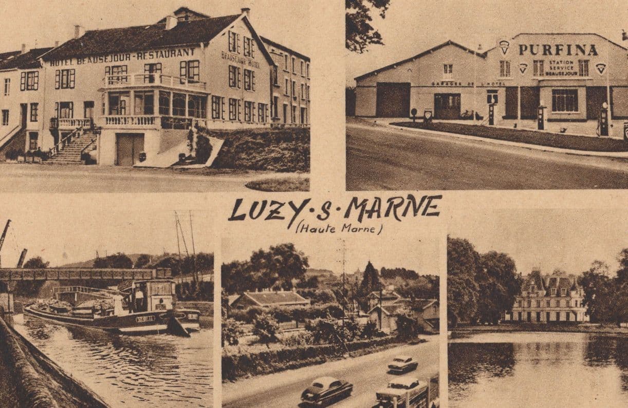 Luzy s Marne Haute French Restaurant Old Postcard
