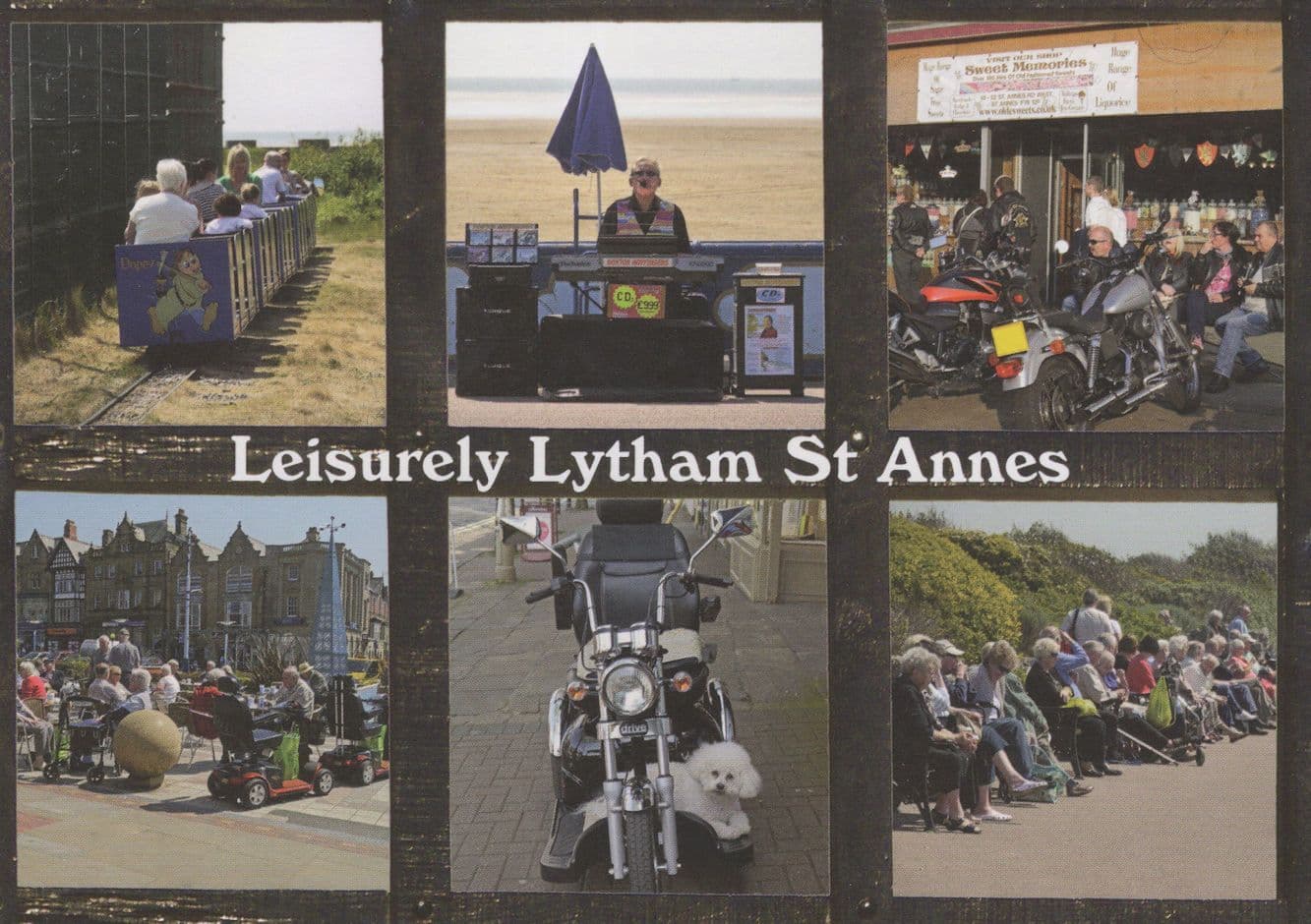 Lytham St Annes Blackpool Motorbike Cycle Rally Festival Postcard