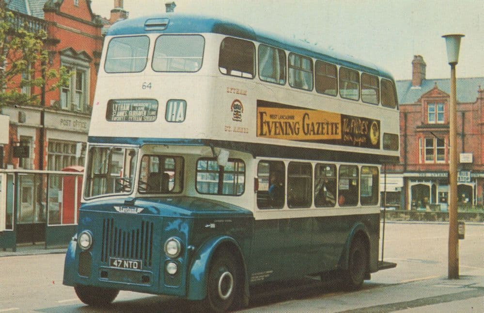 Lytham St Annes Corporation Bus 64 PD2/30 Postcard