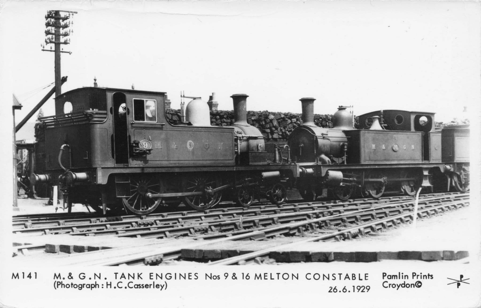 M&GN Old Train at Melton Constable Station Pamlin Prints Railway RPC Postcard