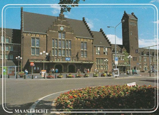 Maastricht Holland Railway Station Postcard