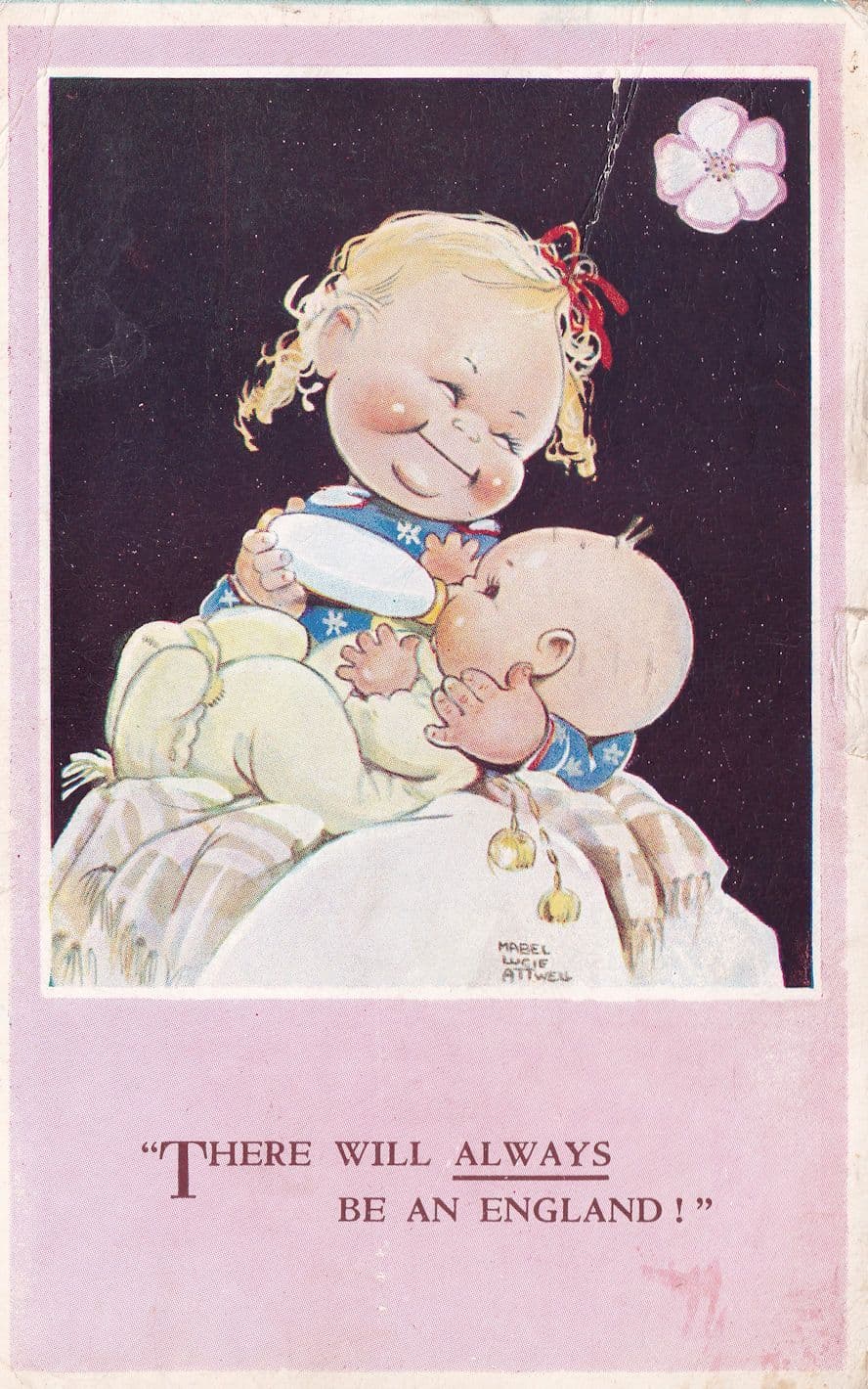 Mabel Lucie Attwell There Will Always Be An England Worn Postcard