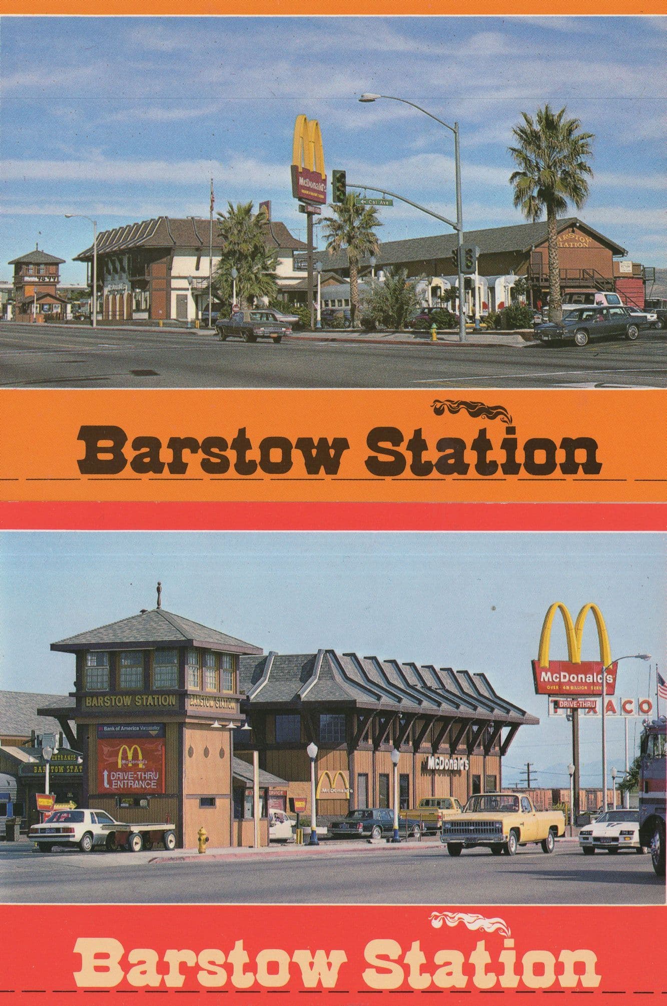 Macdonalds Restaurant Station Drive In Barstow California 2x USA Postcard s
