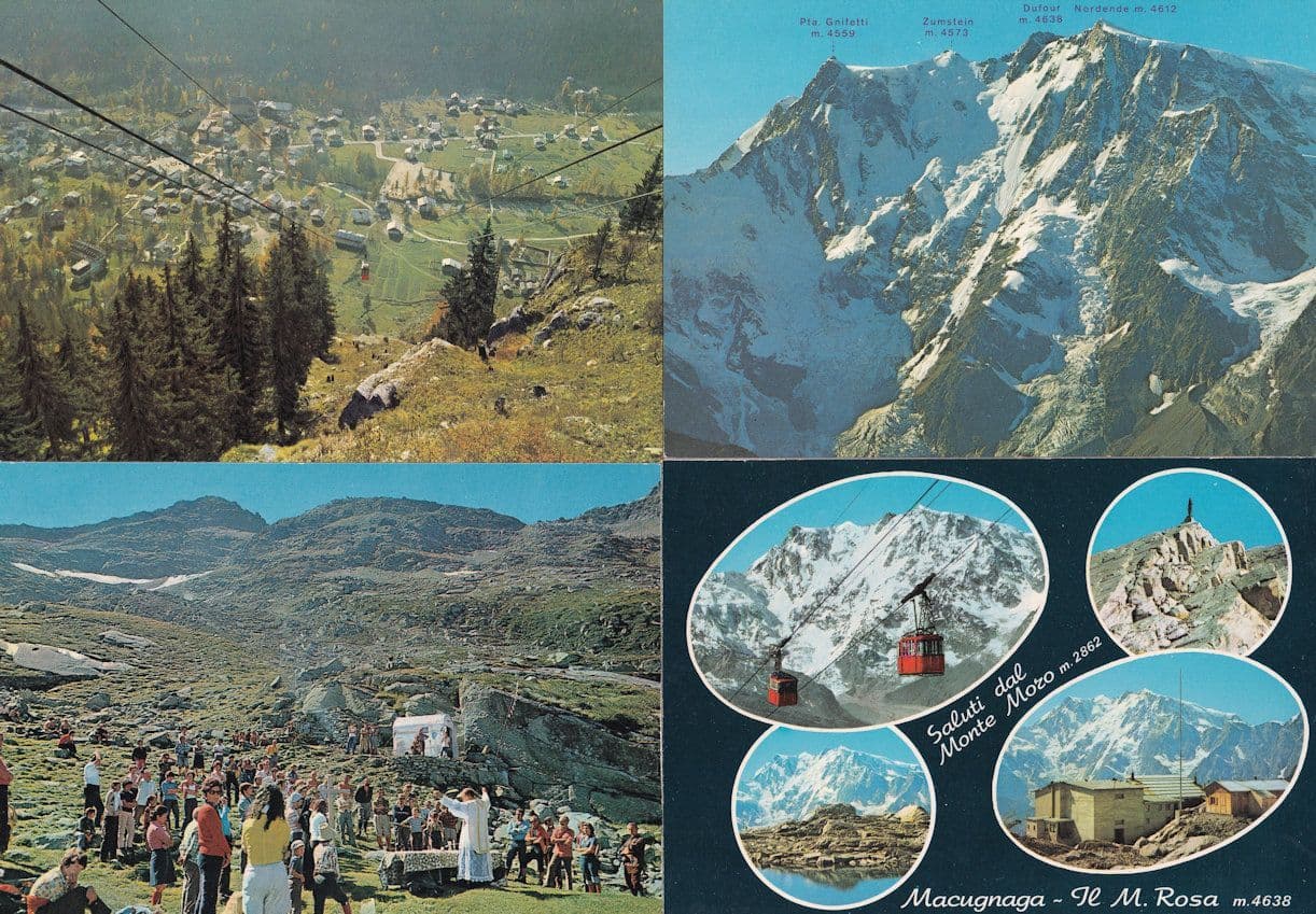 Macugnaga 4x Italian incl Restaurant Ghiacciai Postcard s