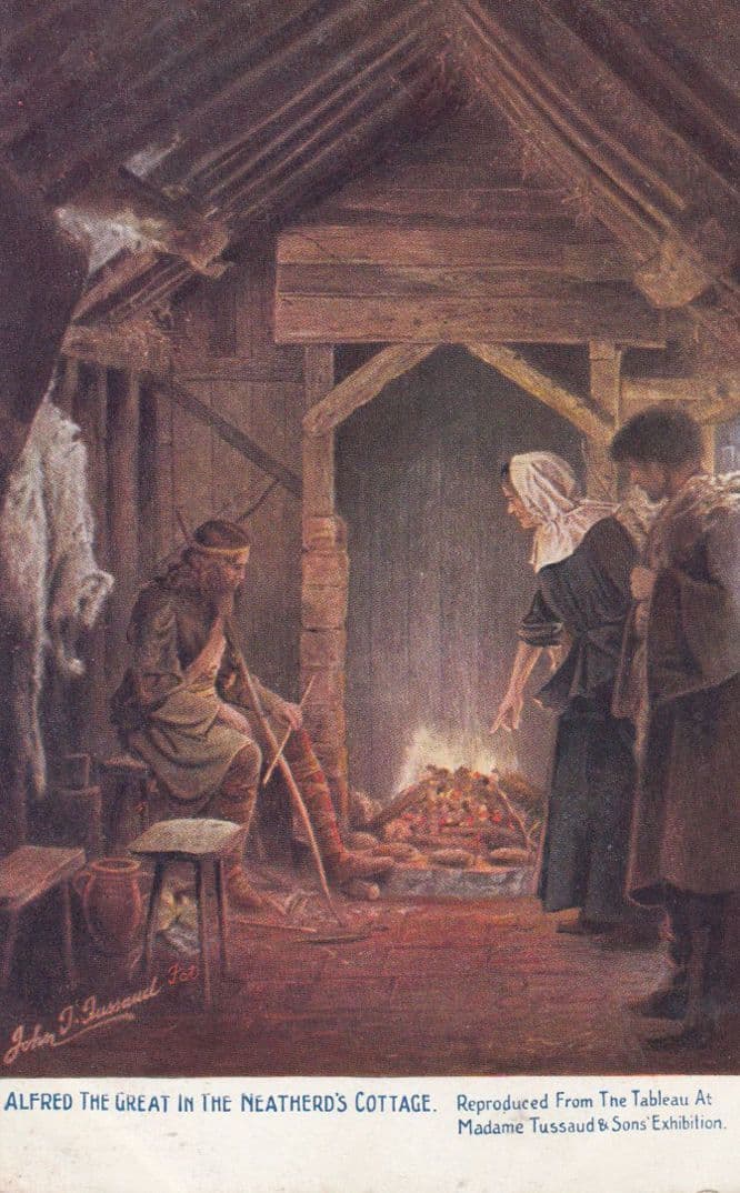 Madame Tussards Exhibit Of Alfred The Great Antique Postcard