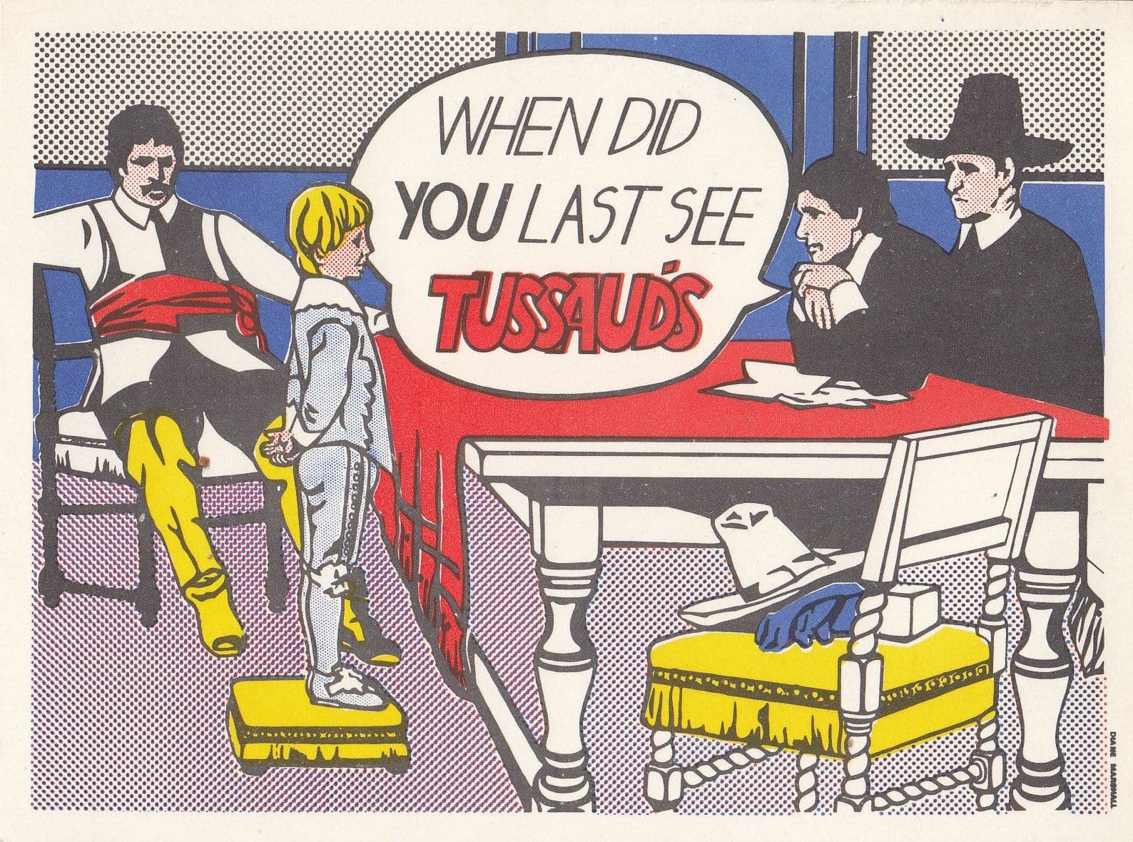 Madame Tussauds Comic Postcard