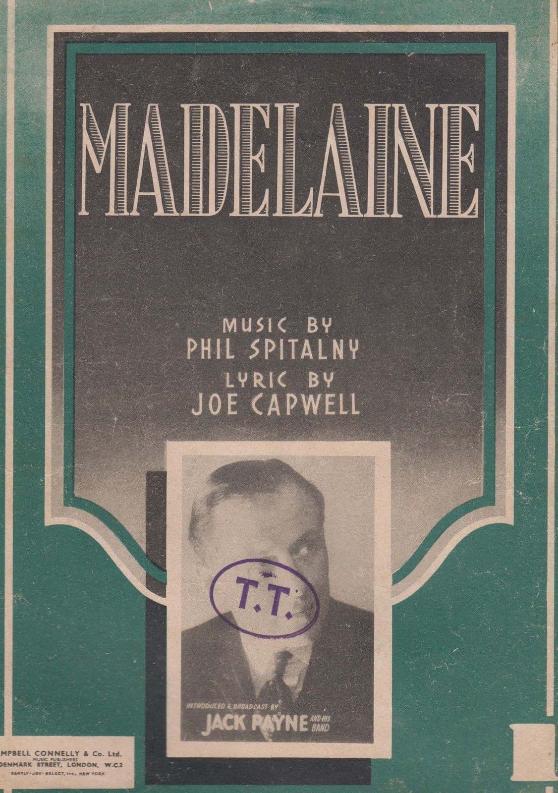 Madelaine Jack Payne 1940s Sheet Music