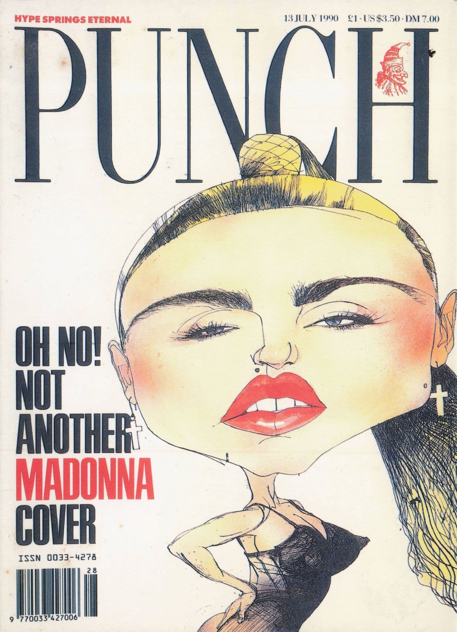 Madonna Pop Music Diva Punch Caricature Art Cover Postcard