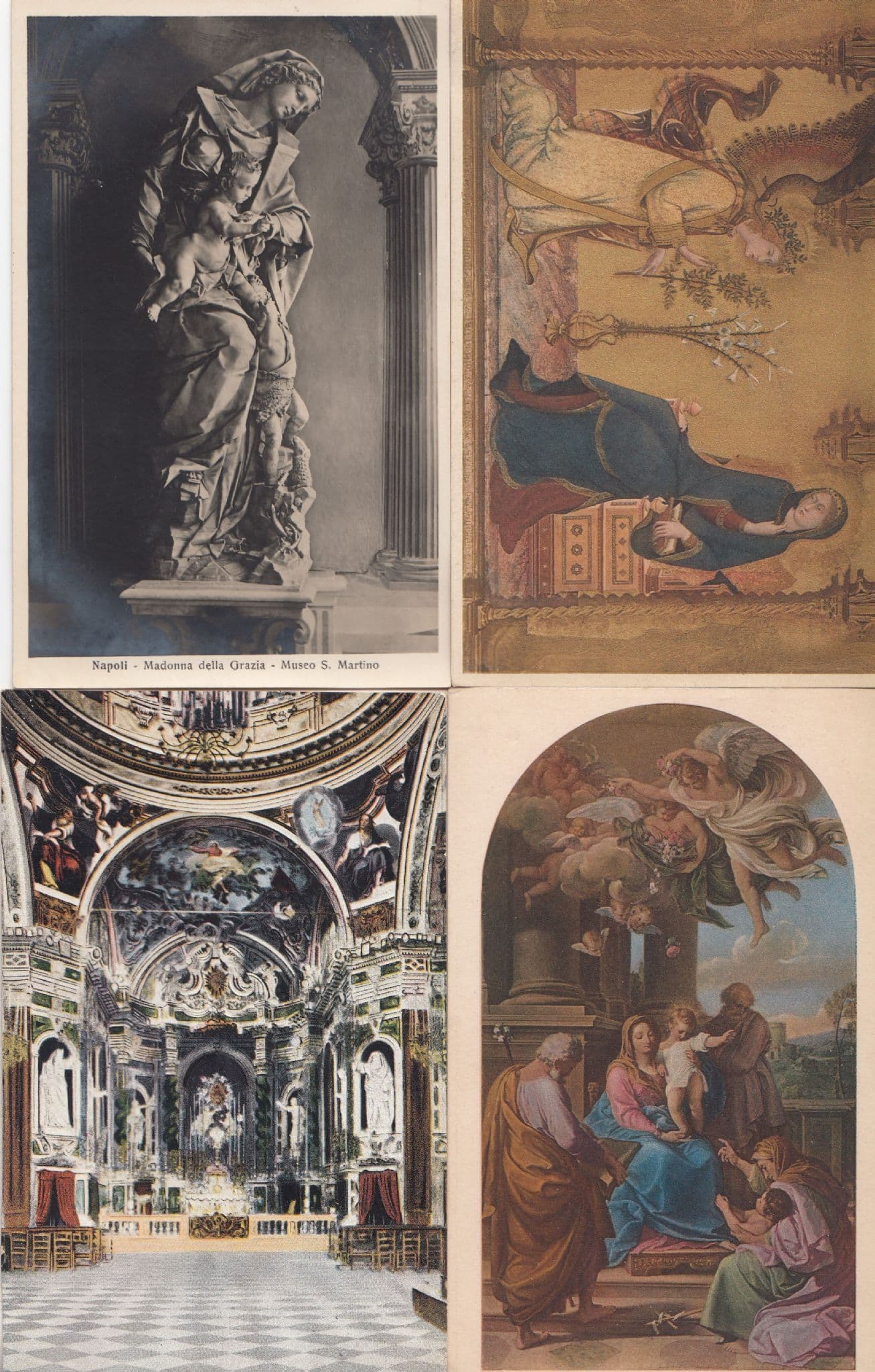 Madonna San Remo Milan Firenze Napoli 4x Italian Postcard s