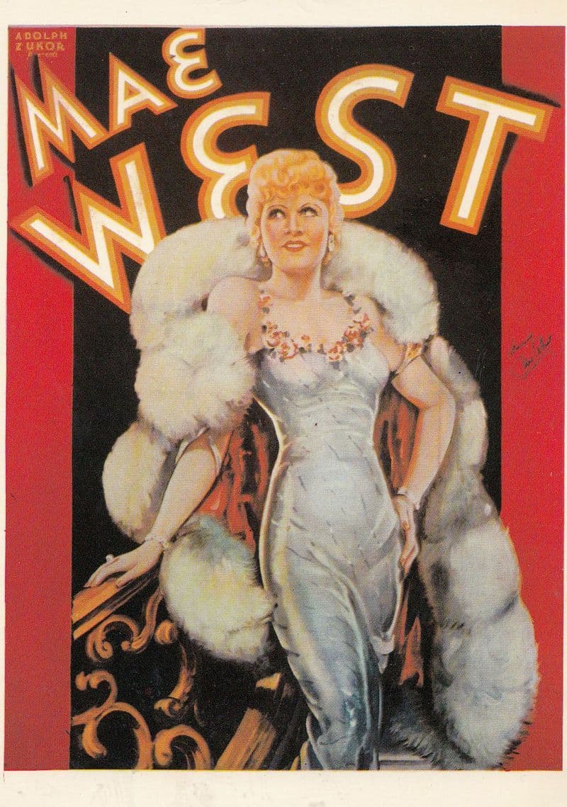 Mae West Belle Of The Nineties Rare London Cinema Poster Art Postcard
