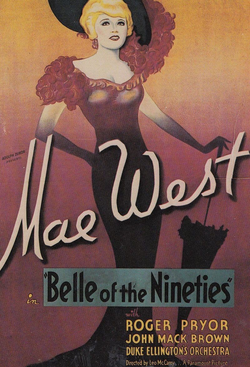 Mae West Belle Of The Nineties Rare London Cinema Poster Art Postcard