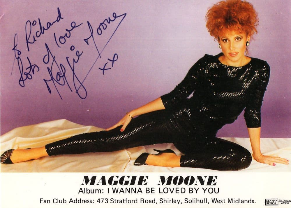 Maggie Moone Singer Vintage Hand Signed Management Photo