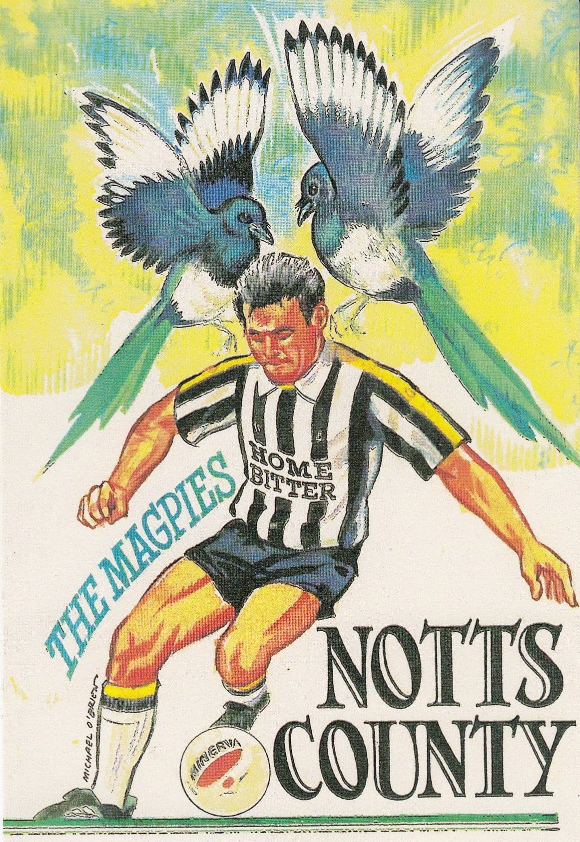 Magpies Notts County Football Club 1992 Season Limited 1000 Postcard