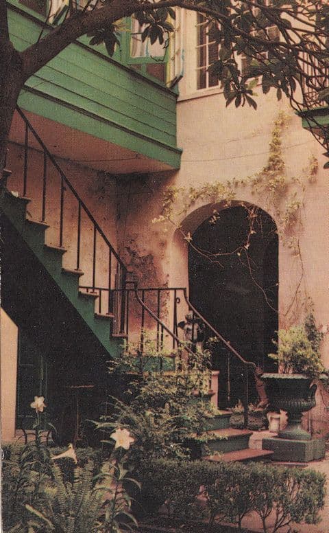 Maison Montegut Courtyard New Orleans Lousiana USA Postcard