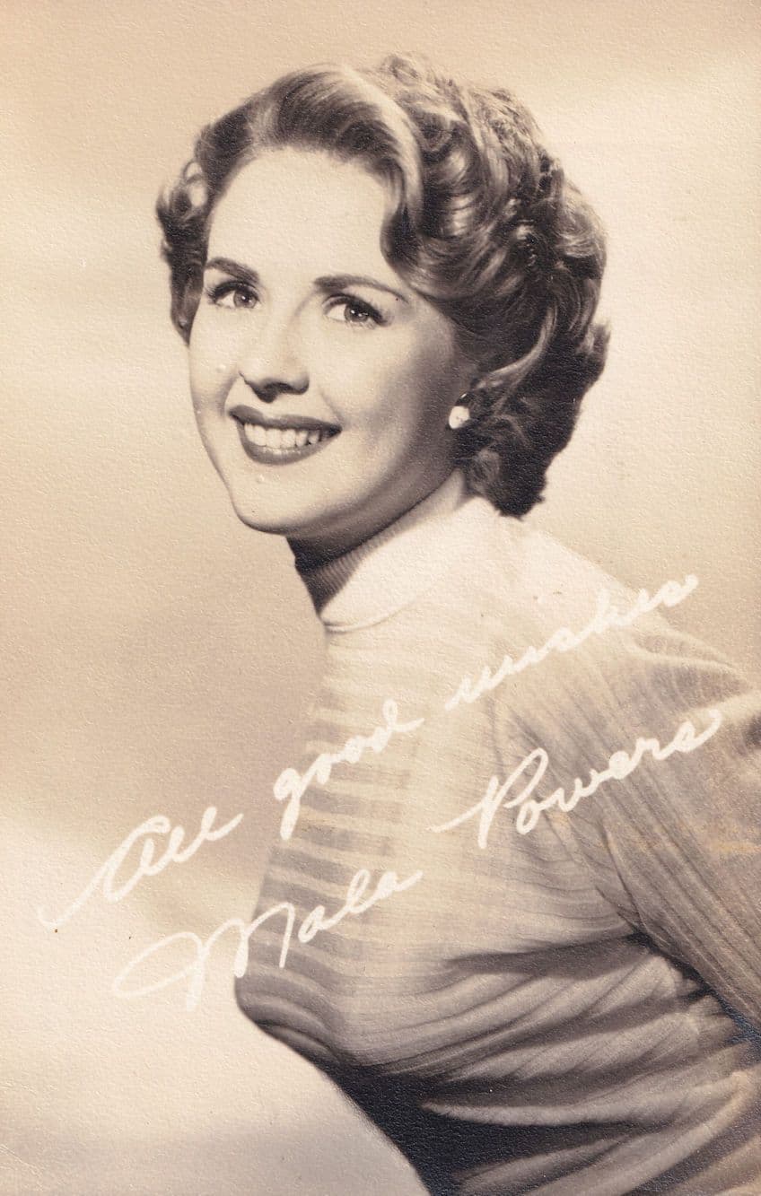 Mala Powers Signed Direct From Universal Film Rare Postcard