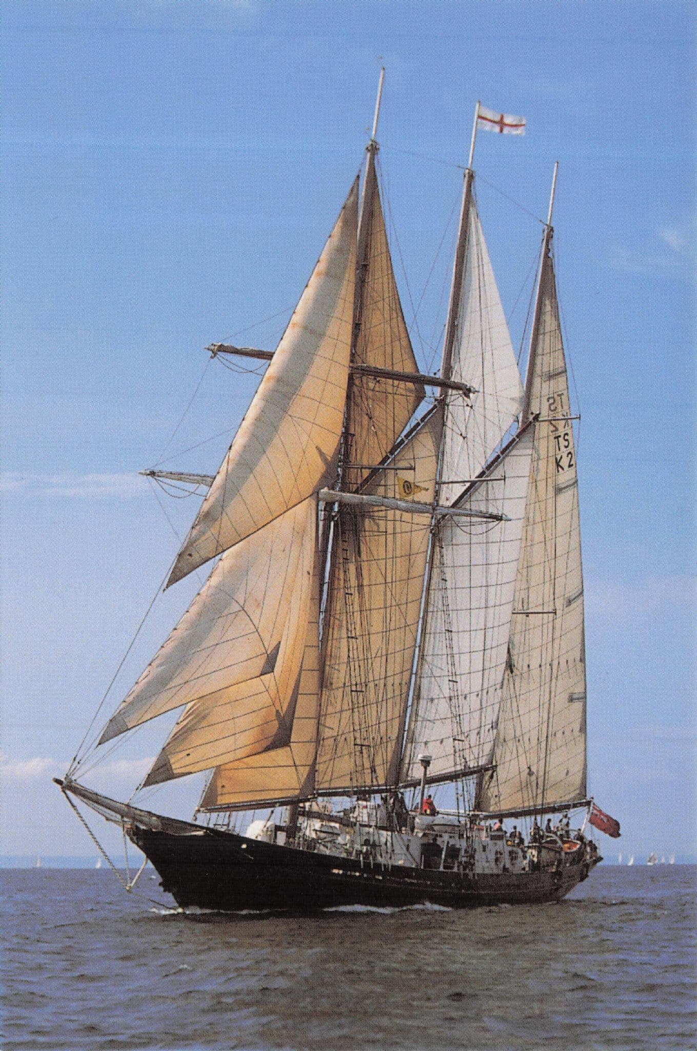 Malcolm Miller Sister Of Winston Churchill Schooner Sailing Ship Postcard