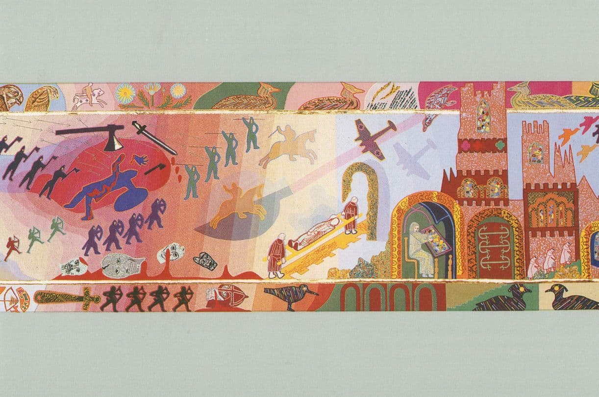 Maldon Essex Archery Plane Birds Knight Horse Embroidery Postcard