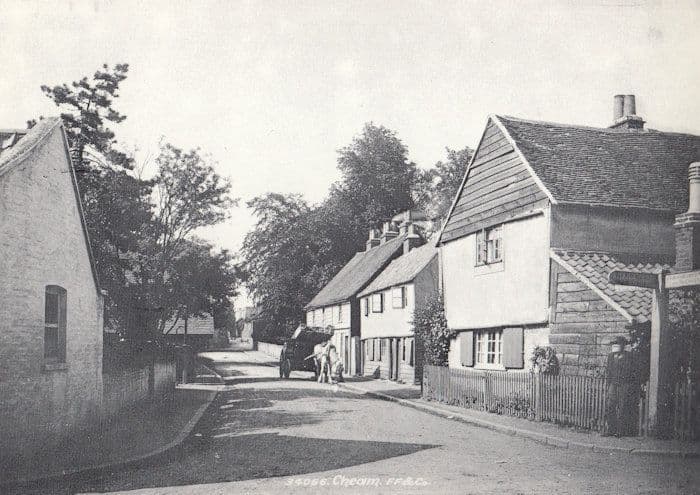 Maldon Road Cheam Sutton Victorian Crossroads Postcard