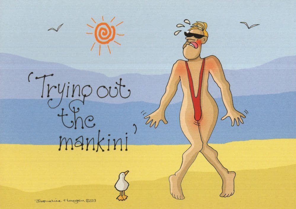 Male Model With Mankini Borat Style Eastbourne Comic Postcard
