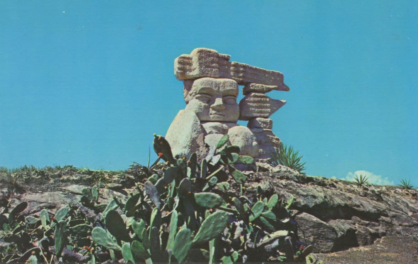 Man In The Mountains Statue Cuba Playa De Varadero Postcard