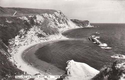 Man-O-War Oswald Durdle Bay Surrey Real Photo Postcard