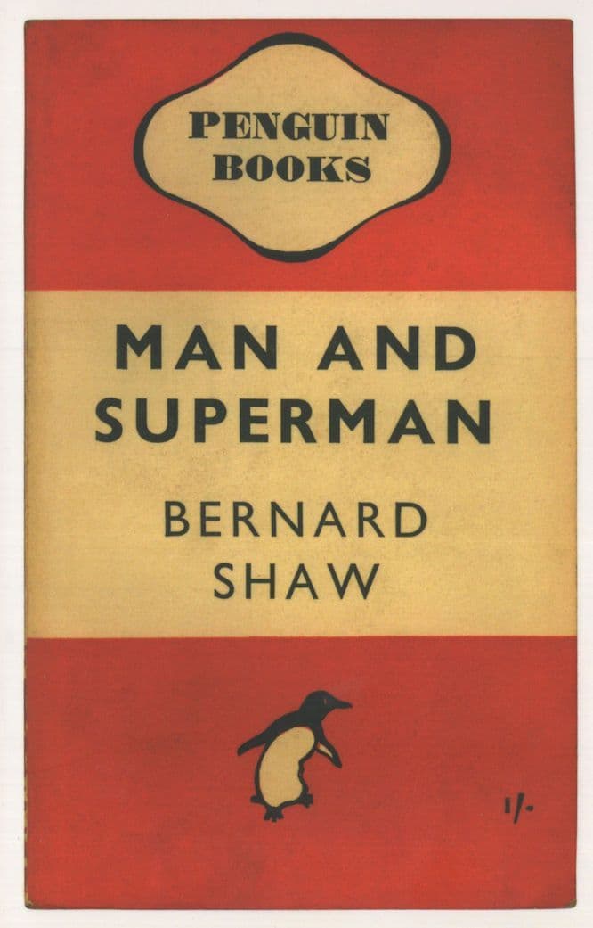 Man & Superman Bernard Shaw 1946 Book Postcard