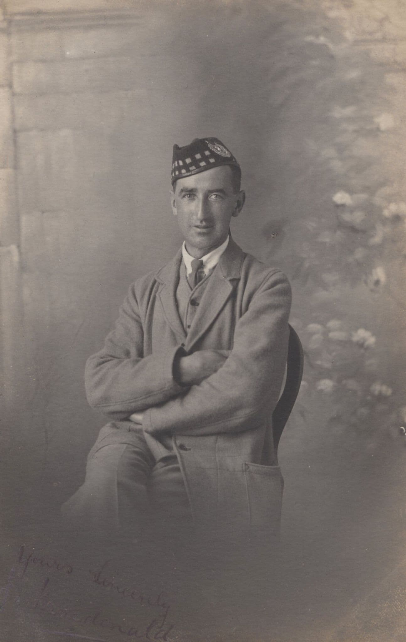 Man With Jewish Old Hat Possibly Military Insignia Old Signed Postcard